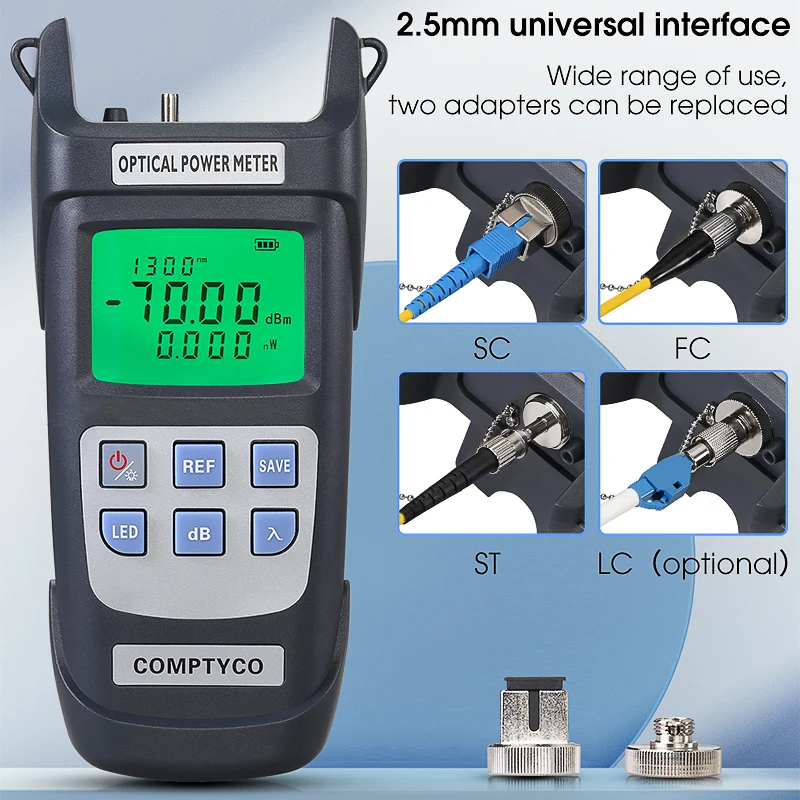 COMPTYCO-medidor de potencia óptica AUA-Y710A/Y510A, herramientas FTTH de probador de Cable de fibra óptica de-70 ~ + 10dBm/-50 ~ + 26dBm (OPM con iluminación LED)