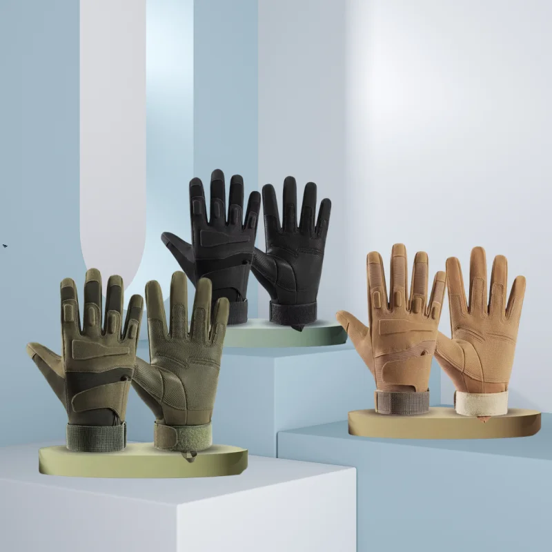 Outdoor-Sport-All-Finger-Handschuhe für Herren, robust, atmungsaktiv, verschleißfest, schützende taktische Handschuhe, rutschfeste Fahrradhandschuhe