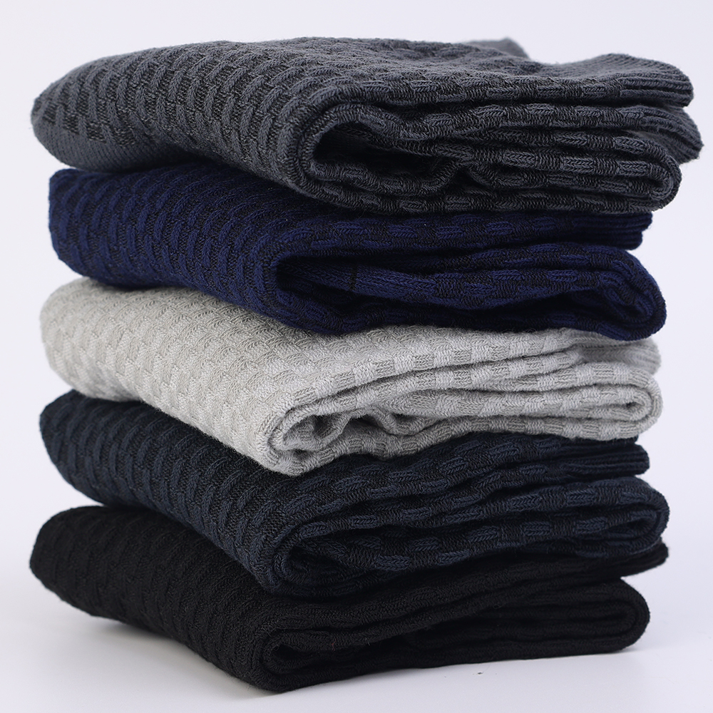 Bamboo Fiber Men Socks High Quality Breatheable New Compression Solid Color Casual Business Anti-Bacterial Mid-tube Stockings