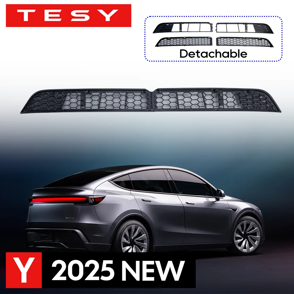 Dla Tesla Model Y Juniper 2025 Launch Dolna Siatka Ochronna Zderzaka Przed Insekty i Kurzu Wewnętrzna Kratka Wentylacyjna Osłona Przednia