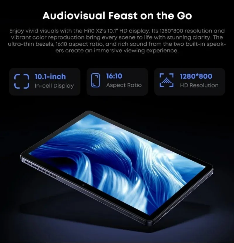 CHUWI Hi10 X2  2 IN 1 Tablets Dual-Core Intel 10th i3-10100Y 8GB RAM 256GB ROM Intel UHD Graphics 615 10.1" LCD Screen Tablet