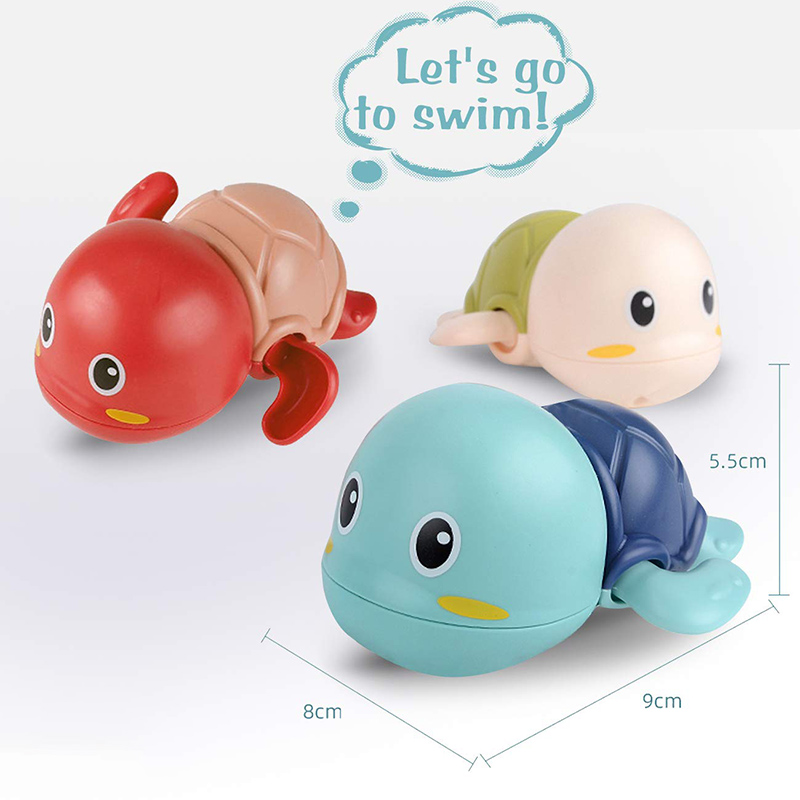 1-6PCS ของเล่นอาบน้ําเด็กน้ํานาฬิกาอาบน้ําน่ารักเต่าว่ายน้ําของเล่นเด็กสระว่ายน้ําชายหาดของเล่นเด็กห้องน้ําของเล่น
