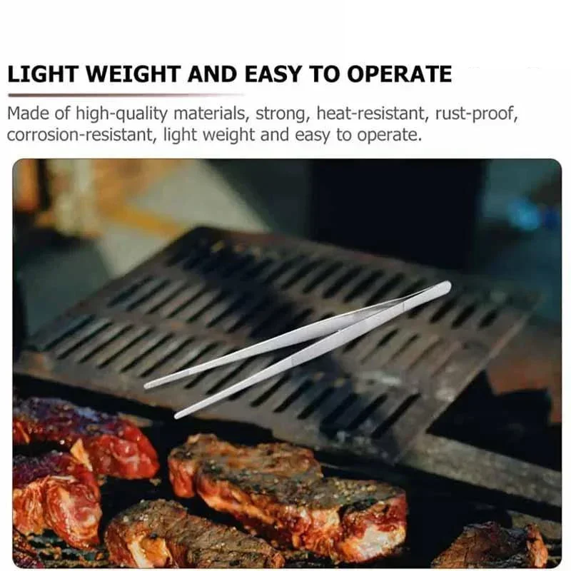 多機能バーベキュートング食品トング食品クリップキッチンガジェットステンレス鋼 Churrasco ピンセットクリップビュッフェバーベキューツール