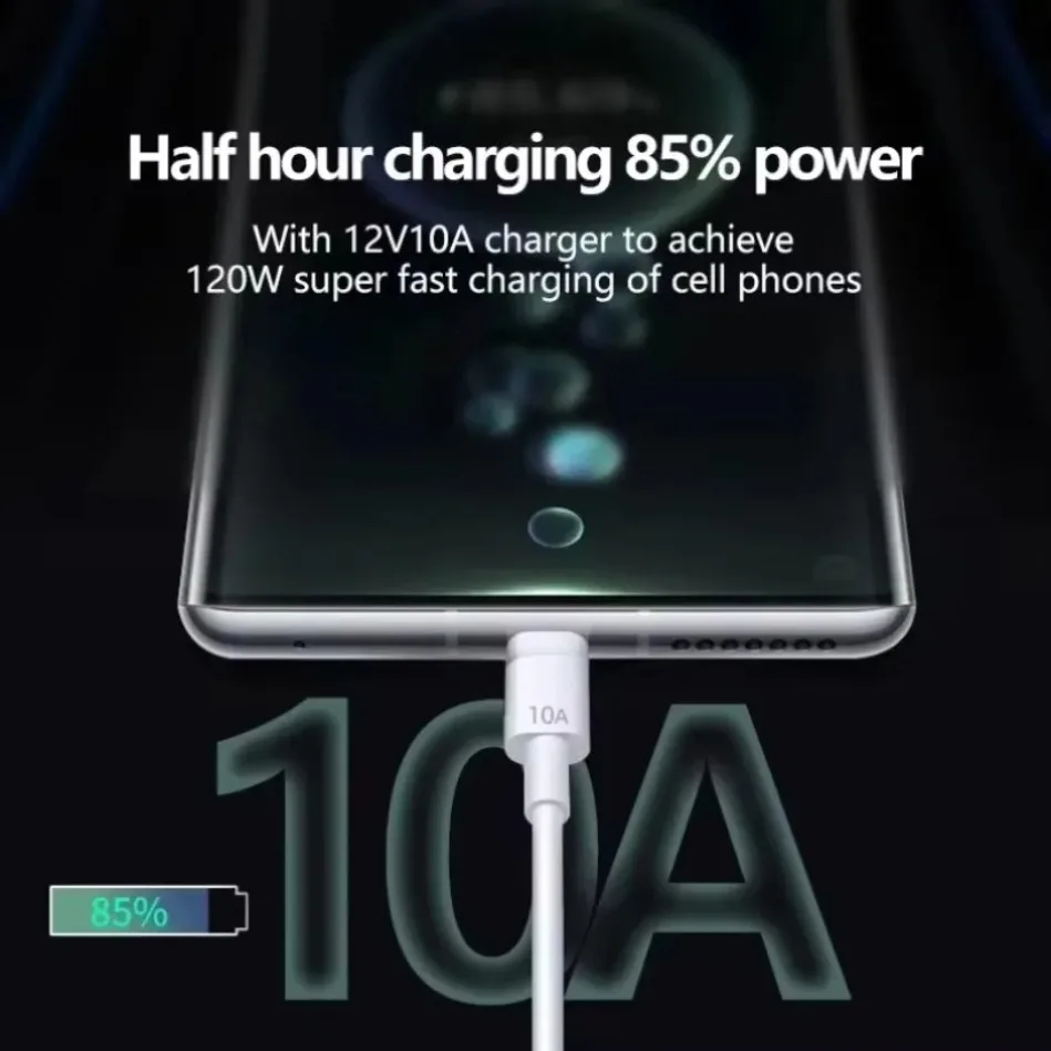 Cable de datos USB C de carga rápida Universal, Cable USB tipo C de 120W, 1M/1,5 M/2M para Xiaomi Smasung S24 S23 Huawei P70 Honor