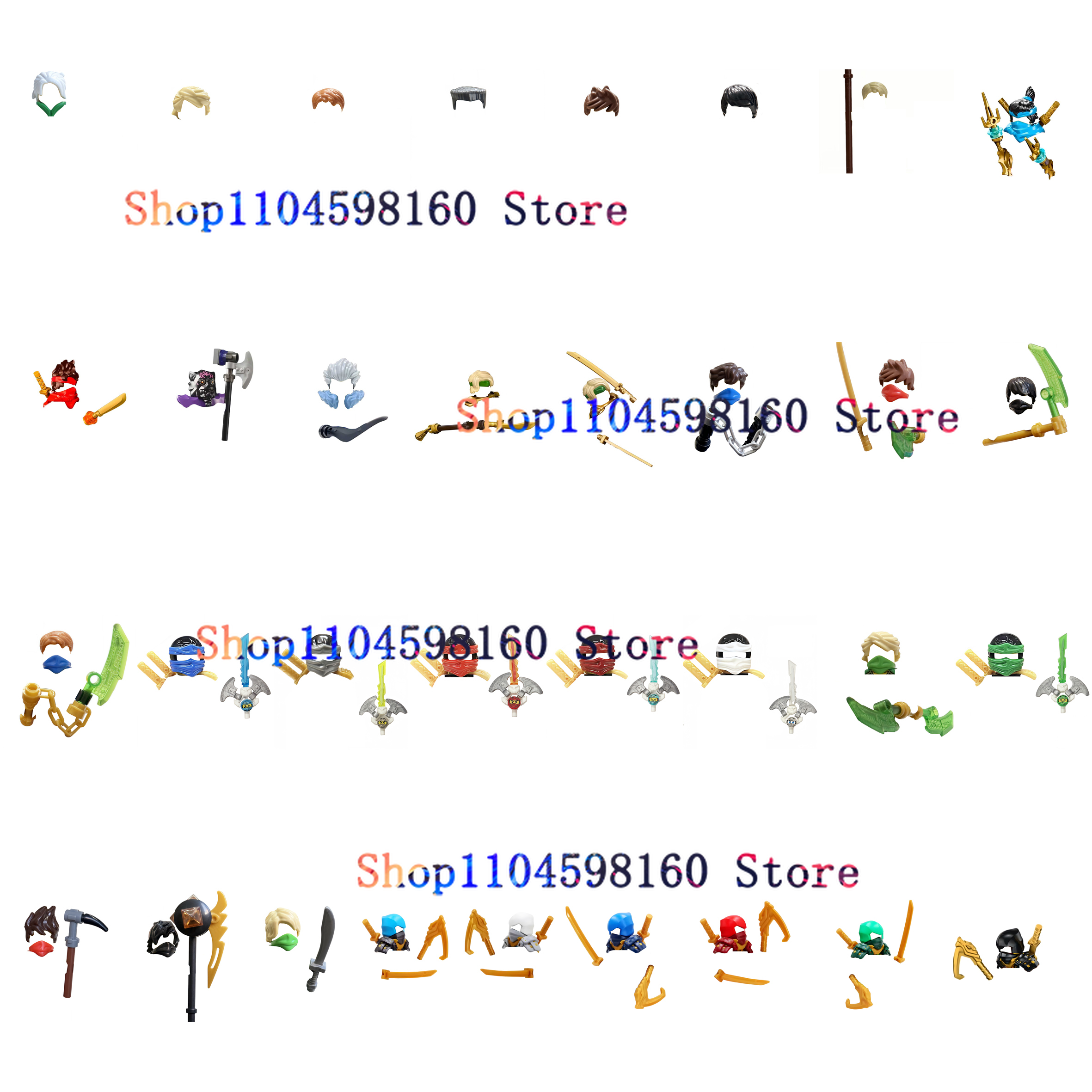 Anime Cartoon TV Spielzeug Elementarem Powers Ninja Spielzeug Lloyd Jay Kai Zane Nya Cole Ras Ash Masters Bausteine für Kinder Geschenke