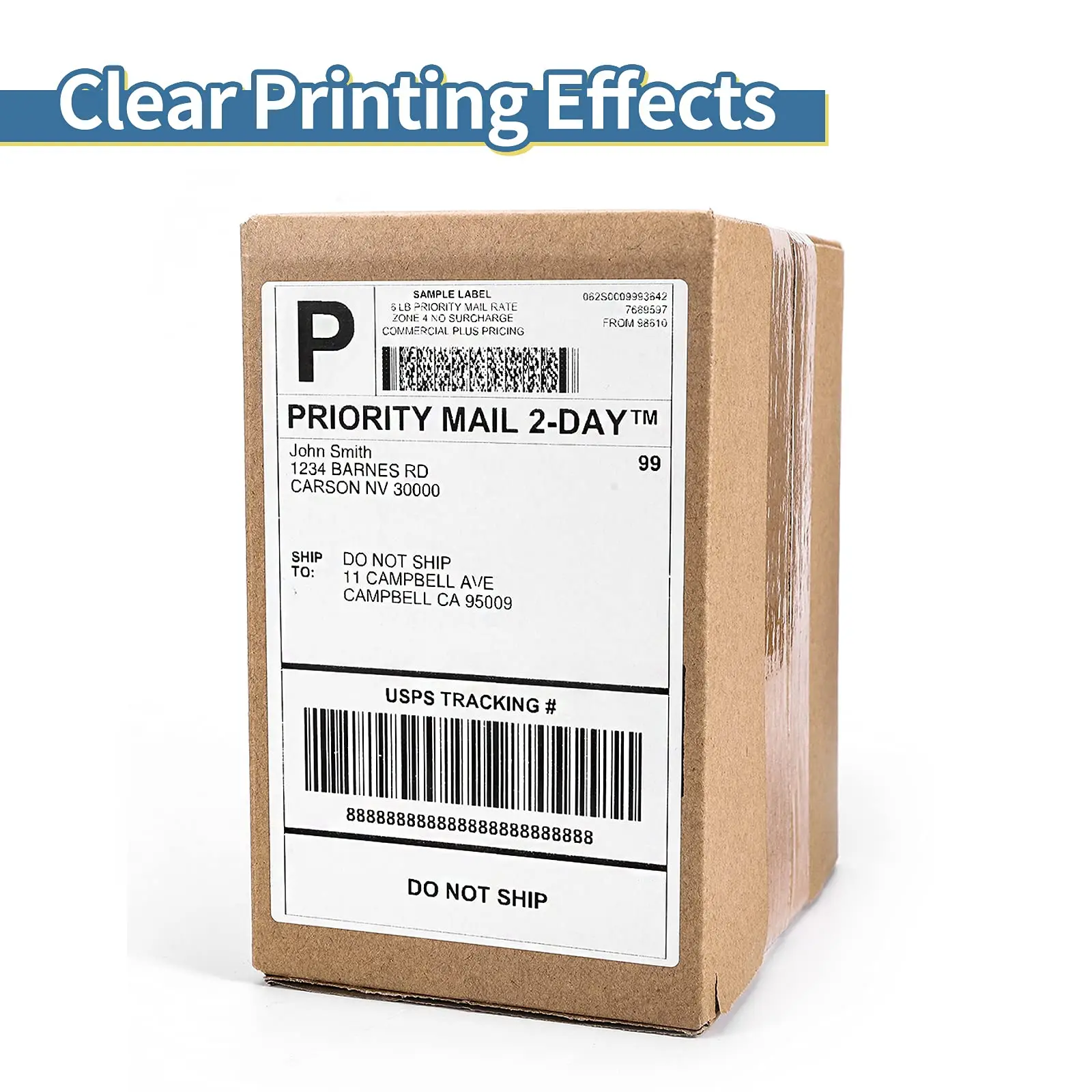 Phomemo A6 formaat 4x6'' 4x4'' Verzendlabels FanFold Paper 241BT 246S D520 DYMO 4XL Zebra Munbyn voor LOGO Barcode