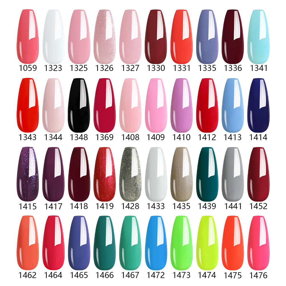 เล็บ 131 สี Vernis กึ่งถาวร UV เคลือบเงาเจลเล็บสําหรับเล็บเจลเล็บออกแบบ TOP BASE เคลือบเงา HYBRID