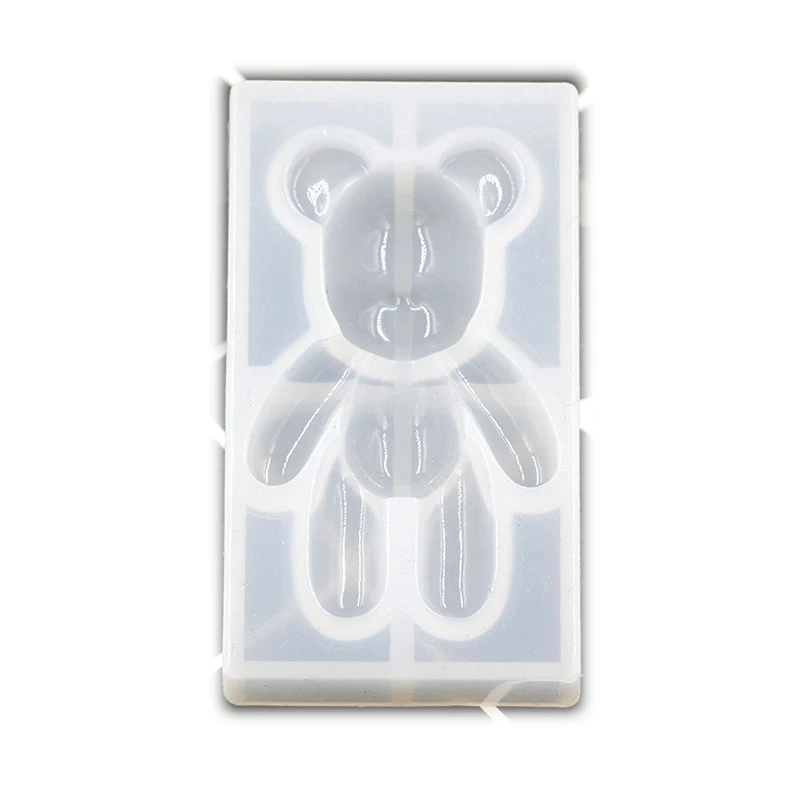 ファッションシリコーンクマの形の動物 DIY エポキシ樹脂モールドシリコーン金型樹脂ジュエリーツール樹脂アクセサリー