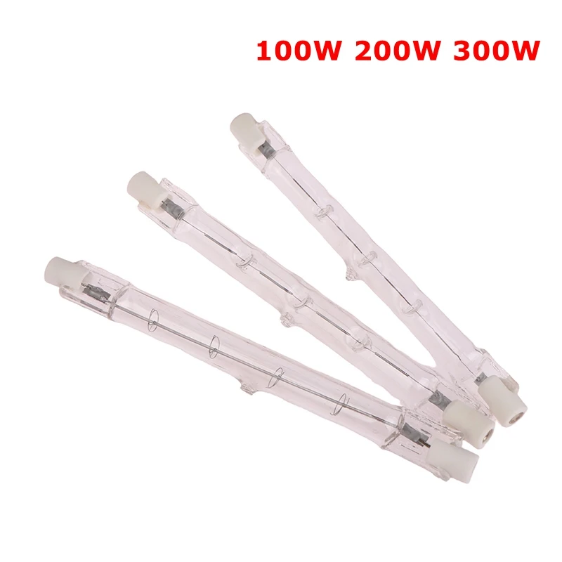 100W 200W 300W lampa halogenowa 118mm dwustronna liniowa R7s żarówka halogenowa AC220-240V wystrój domu R7s żarówki halogenowe