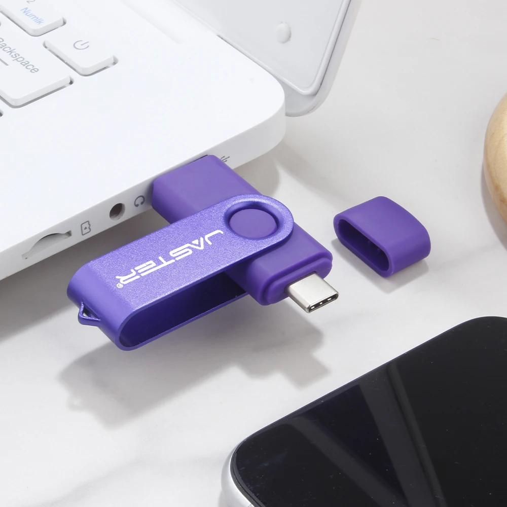 TYPE-C USB Flash Drive 128 MB (Não GB) Pen Drive de Capacidade Real 64 GB Chaveiro Grátis Memory Stick Presente Vermelho U Disco Azul 1G 2G 4G 8G