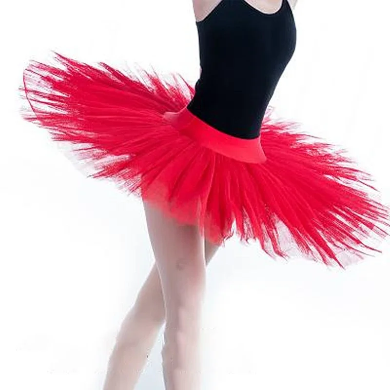 Professionele Platter Tutu Zwart Wit Rood Ballet Dans Kostuum Voor Vrouwen Tutu Ballet Volwassen Ballet Dans Rok