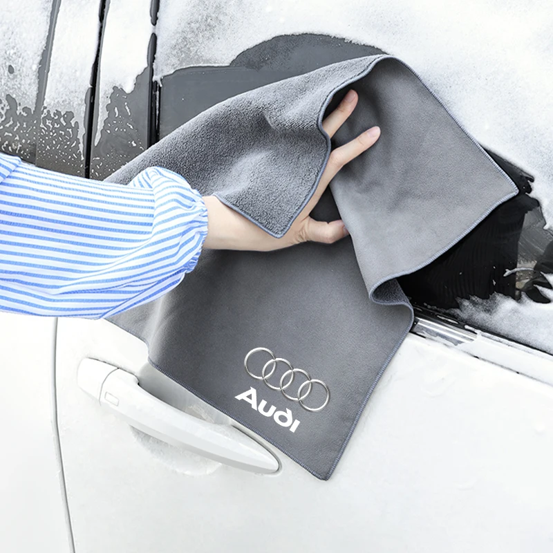 Microfiber Towels Car Care Washing Thicken Towel Car Detailing Drying Cloth For Audi A3 A4 B5 B6 A3 8P 8V 8L A5 A6 C6 C5 A1 A7