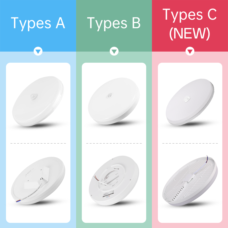 Led Ceiling Lamp With Motion Sensor 40W 30W 20W 18W 15W 12W Led Ceiling Light Fixtures For Entrance Balcony Corridor 110V 220V