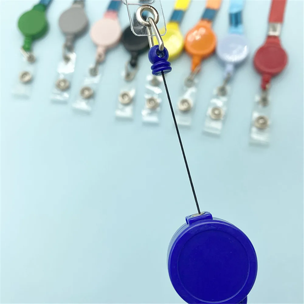Porta Badge retrattile lungo con cordino porta Badge con targhetta identificativa porta Badge universale per ufficio carta d'identità con corda appesa