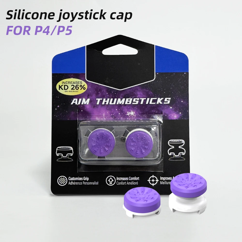 Empuñadura de silicona para pulgar P5/p4, tapas de refuerzo de Joystick P5, accesorios de controlador de juego, par de tapas de balancín compatibles con P4/P5, 2 uds.