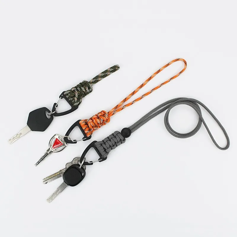 Cordón de cuerda de Paracord táctico para acampar al aire libre, hebilla de llavero, cuchillo EDC de supervivencia, gancho de sujeción, hebilla de cinturón para mochila