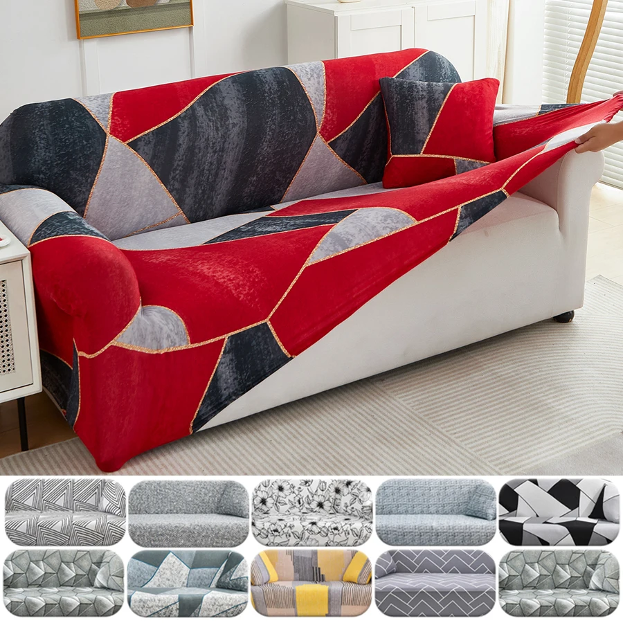 Fundas de sofá elásticas con estampado Floral, Protector de muebles con banda elástica para dormitorio, oficina, sala de estar, decoración del hogar, 1 ud.