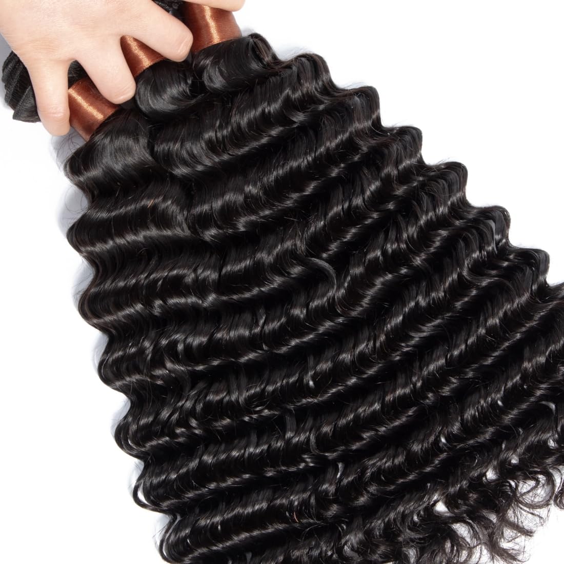 Birmese Krullend Haar Bundels met Sluiting 4x4 Diepe Golf Bundels Maagdelijk Menselijk Haar 100% Vietnamese Ruwe Menselijk Haar Weave Extensions