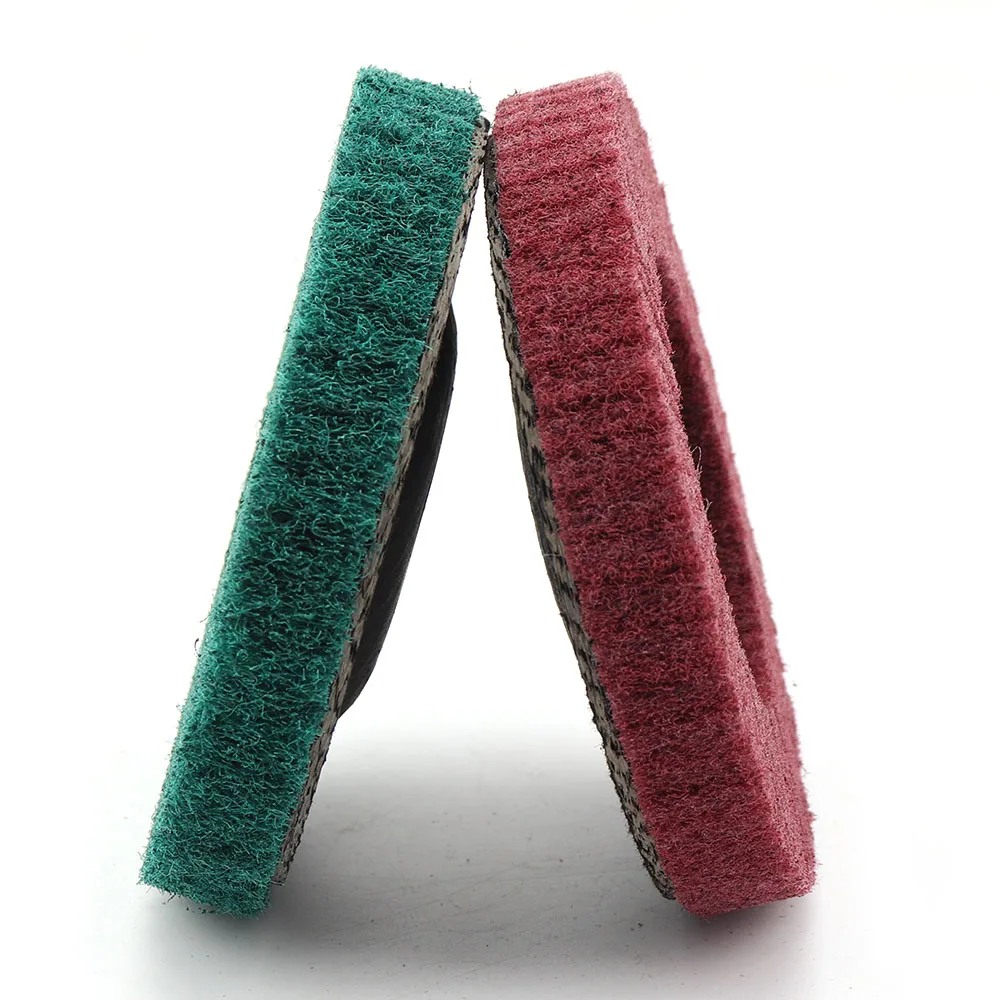 Disco de rueda de pulido con solapa de fibra de nailon de 125mm, muela de molienda no tejida de 5 pulgadas, muela giratoria de Metal y madera para amoladora angular