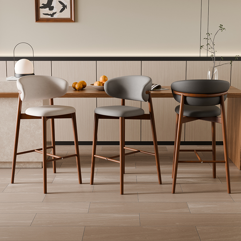 Taburete de bar moderno inspirado en diseño, silla de altura de mostrador de mediados de siglo con reposapiés, muebles, taburete de comedor para el hogar, cocina, cafetería