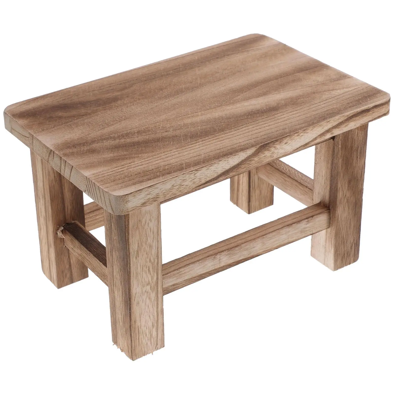 สตูลไม้เนื้อแข็ง Retro Compact Multi Room Entrance เด็กสตูลสตูลไม้ Bench สําหรับเฟอร์นิเจอร์เด็ก