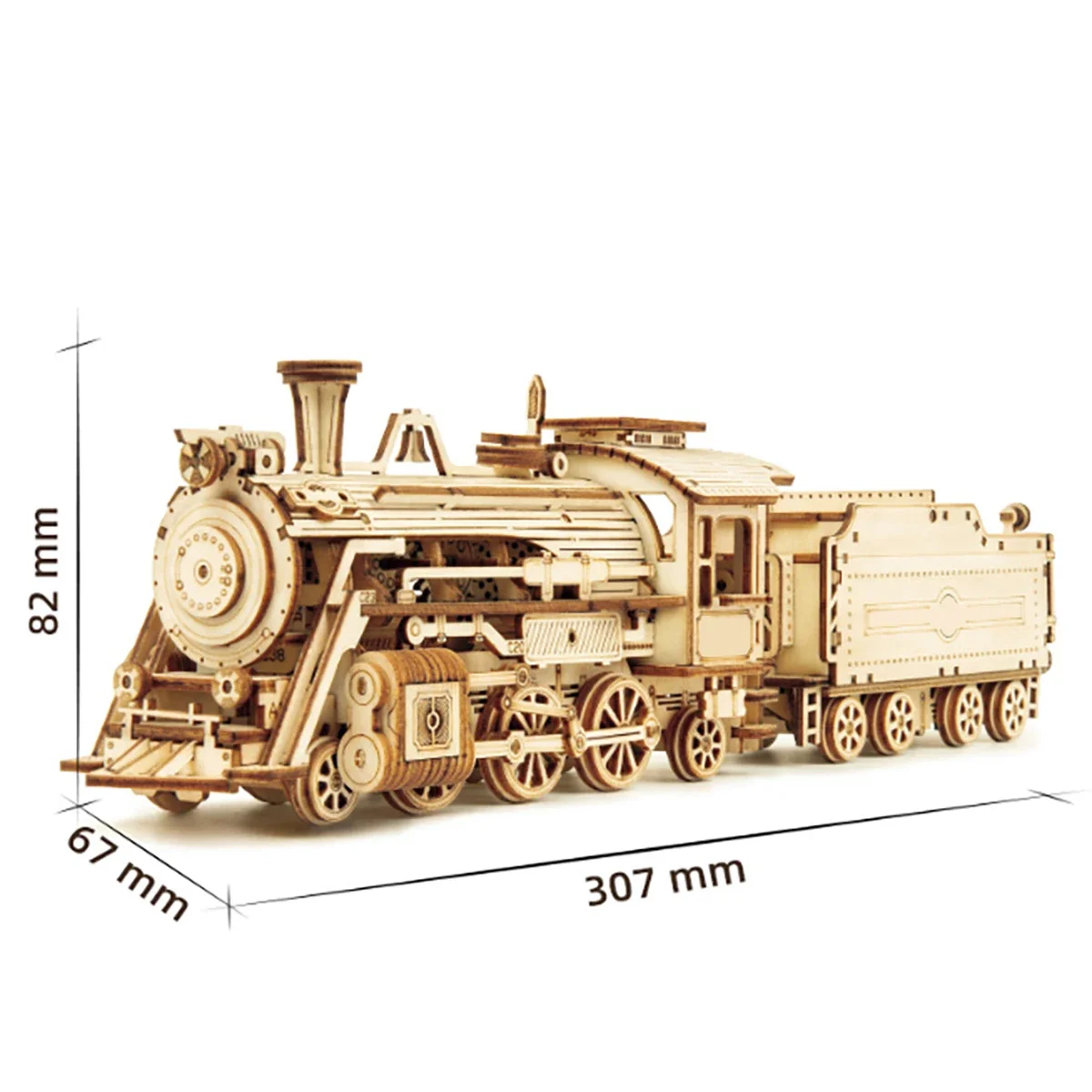 โมเดลมาตราส่วนของรถยนต์ไม้ปริศนา3D หัวรถจักรชุดโมเดล DIY ของขวัญงานฝีมือชุดตกแต่งบ้านโมเดลกลของเล่นก่อสร้าง