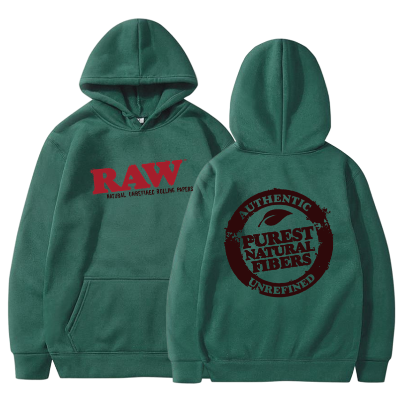 RAW Fashion Bluza męska Polar Fleece Hooded Harajuku Hip Hop Casual Męska damska bluza z kapturem Wysokiej jakości bluza z kapturem