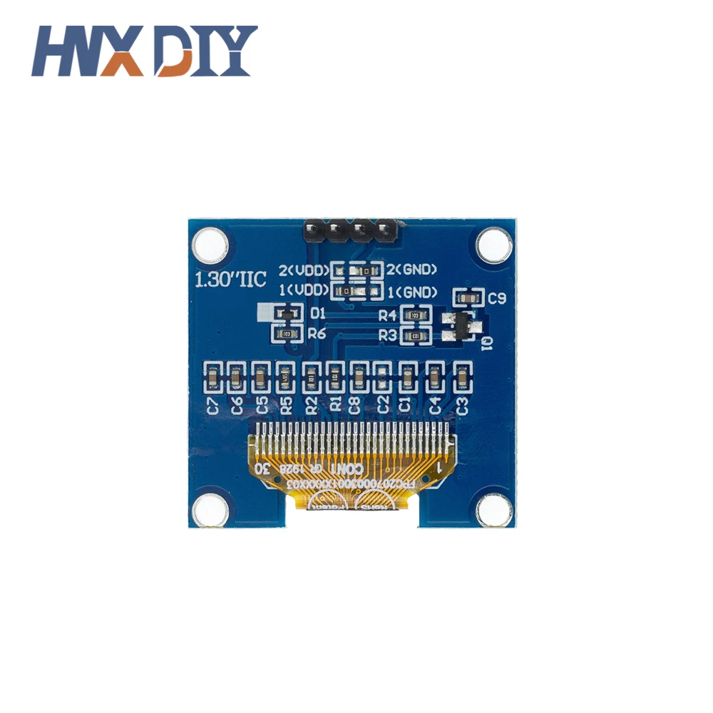 1-10 pces 1.3 "branco azul cor iic módulo de exibição oled chip de unidade sh1106 128x64 1.3 Polegada lcd iic i2c comunicar para arduino