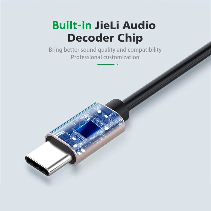 Adattatore cavo audio AUX da USB C a jack da 3,5 mm per cuffie, cuffie, altoparlante, cavo Aux, cavo convertitore di tipo C