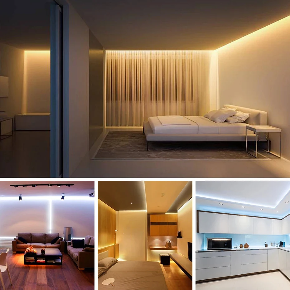 1 M-30 M 220V COB LED Strip Light กันน้ํา COB LED เทป EU ปลั๊กไฟริบบิ้นแบบยืดหยุ่นโคมไฟสําหรับห้องนอนห้องครัวตกแต่งกลางแจ้ง