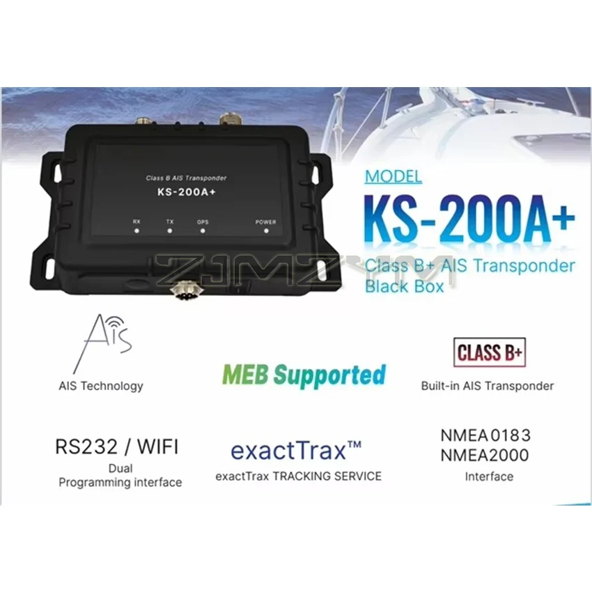 KS-200A + AlS Transponder Marine AlS 5 Watts Classe B + AlS Transponder Suporte Nmea2000 com Wifi