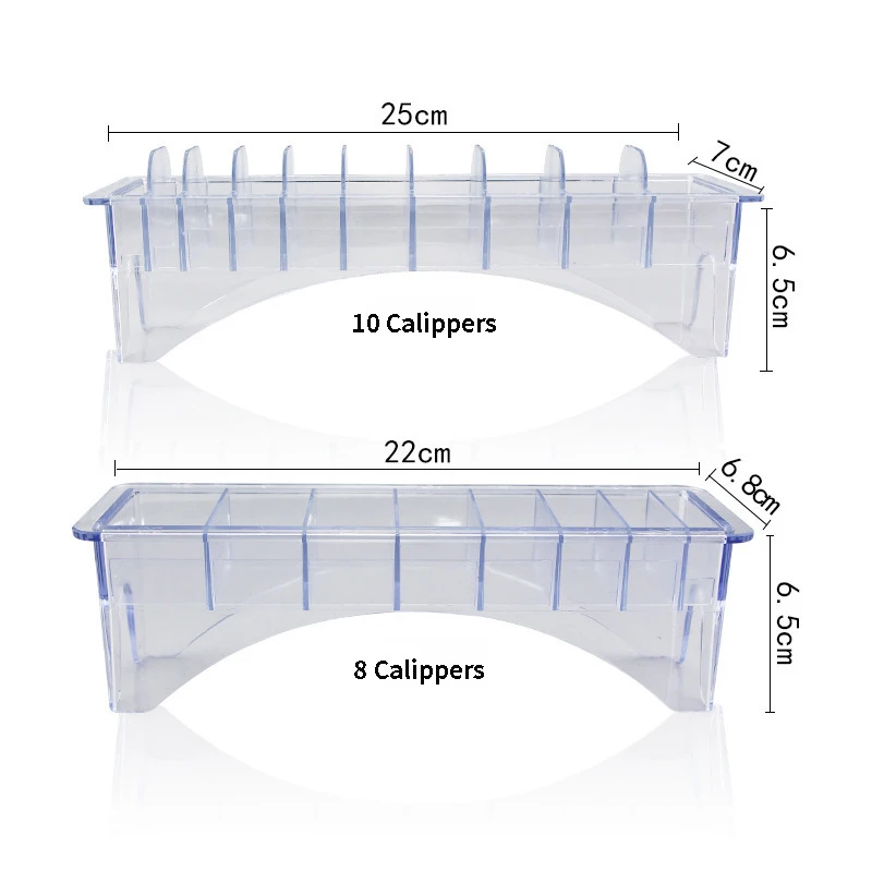 8/10 Grid Universal Grenze Kamm Lagerung Box Haar Clipper Begrenzte Kamm Guide Rack Halter Fall Für Salon Barber Haar Styling werkzeuge