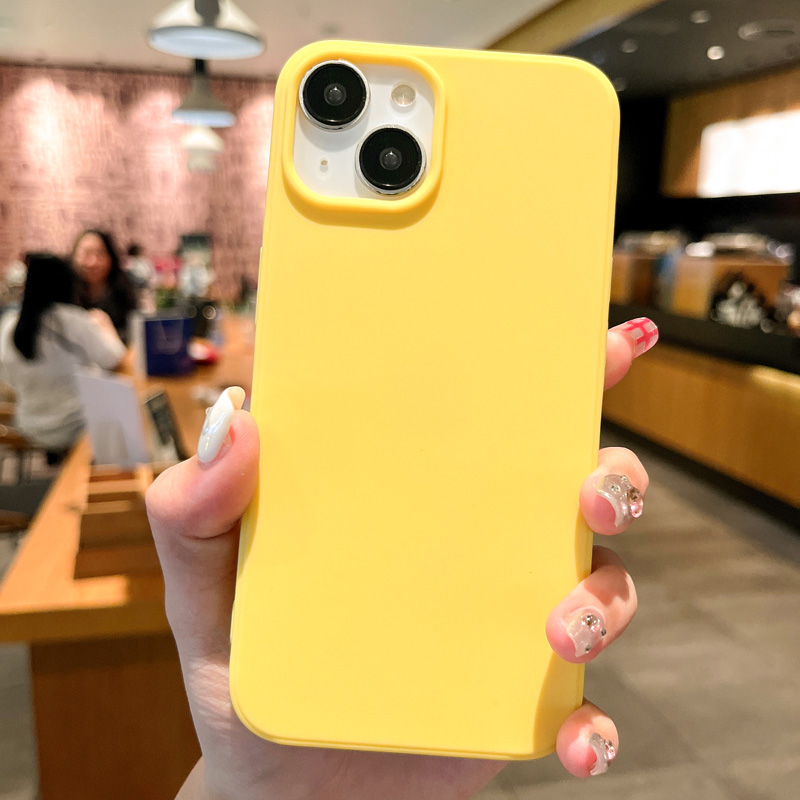 Funda de teléfono suave de colores caramelo a la moda para IPhone 16, 12, 14, 13, 15 Pro Max, 14Plus, parachoques de cámara, protección contra golpes, funda mate