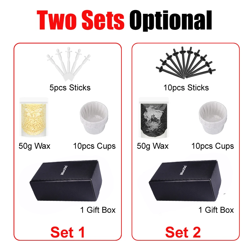 Kit de cire de nez indolore Portable pour hommes/femmes, ensemble de cire d'épilation du nez sans papier, Kit de cire de nettoyage de haricots