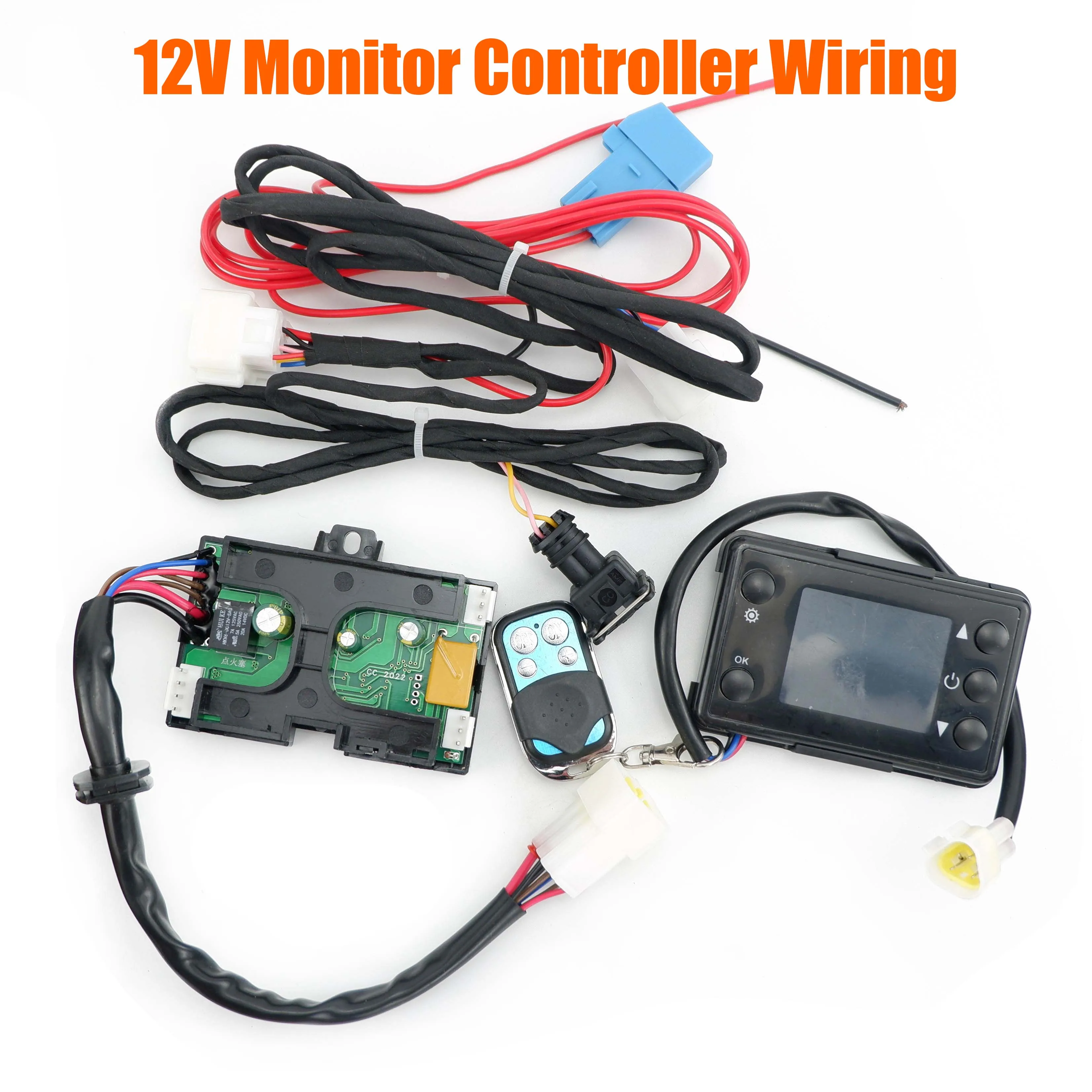 Calentador de aire diésel de 12V, Monitor LCD, interruptor, placa controladora de Control, placa base remota para coche, Van, Camper, modelo Plateau