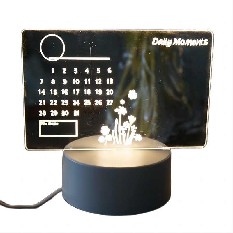 Tableau de notes LED créatif, veilleuse USB réinscriptible, lumière chaude et douce pour enfants, décoration de petite amie, lampe de nuit