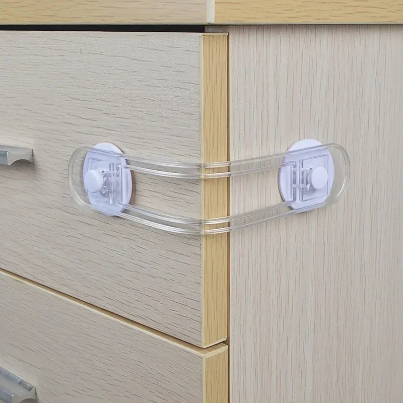 3/5 pçs multi-funcional bebê criança bloqueio de segurança gaveta geladeira locktransparente anti-abertura cinta macia bloqueio de segurança