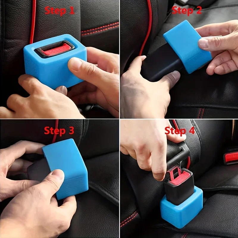 Cinto de segurança do carro fivela de silicone capa protetora bloqueio dispositivo vertical slot para cartão suporte guarda cinto de segurança titular acessórios do carro