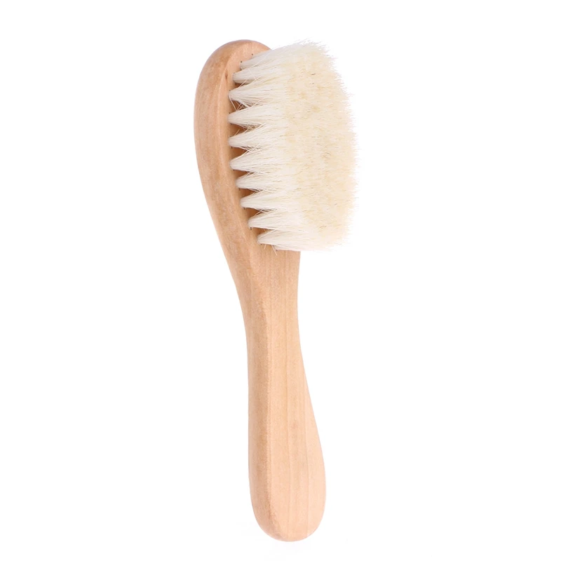 아기 나무 브러시 빗 너도밤 나무 부드러운 양모 신생아 빗 머리 마사지 아기 청소 샤워 순수 Natur 헤어 브러시 베이비 케어