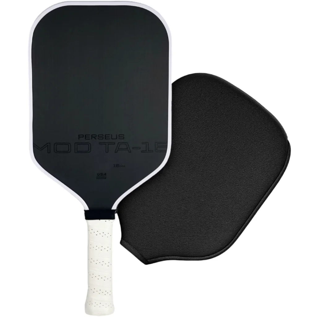 BEN JOHNS PERSEUS MOD TA-15 T700 paleta Pickleball de fibra de carbono superficie de fricción 16mm núcleo de polímero potencia mejorada, giro y Control