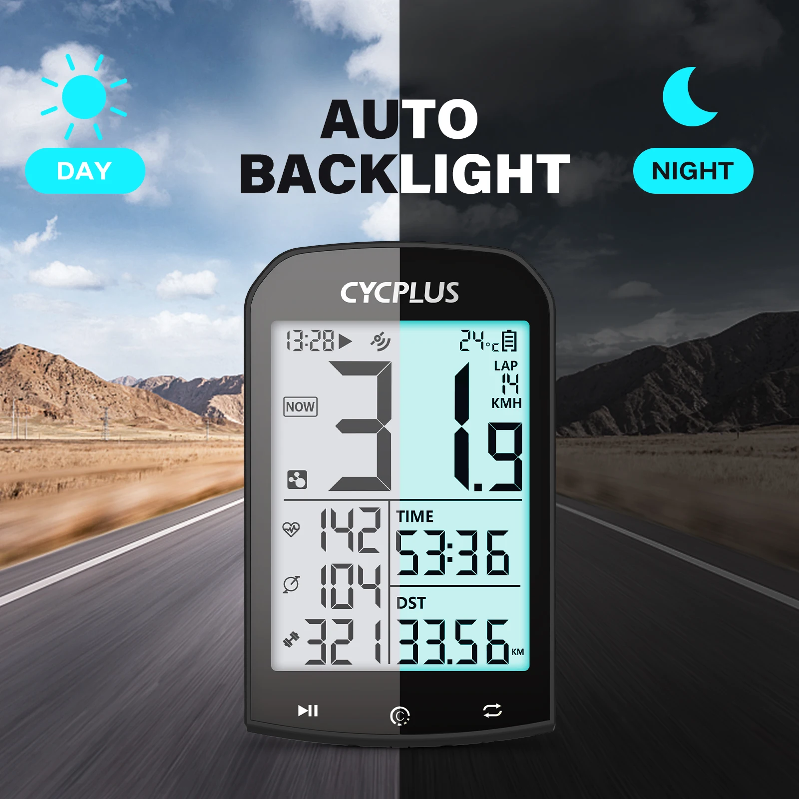 CYCPLUS M1 GPS จักรยานคอมพิวเตอร์ Speedometer บลูทูธ 5.0 ANT + Ciclismo ความเร็วเมตรสําหรับ Garmin Zwift จักรยานอุปกรณ์เสริม