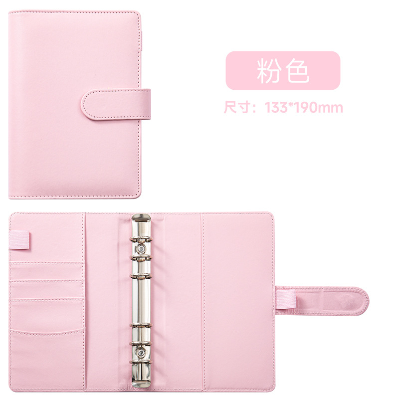 Planificateur de classeur de Budget A6 avec 12 enveloppes d'argent, classeur de cahier en cuir PU coloré avec 12 pochettes de reliure A6