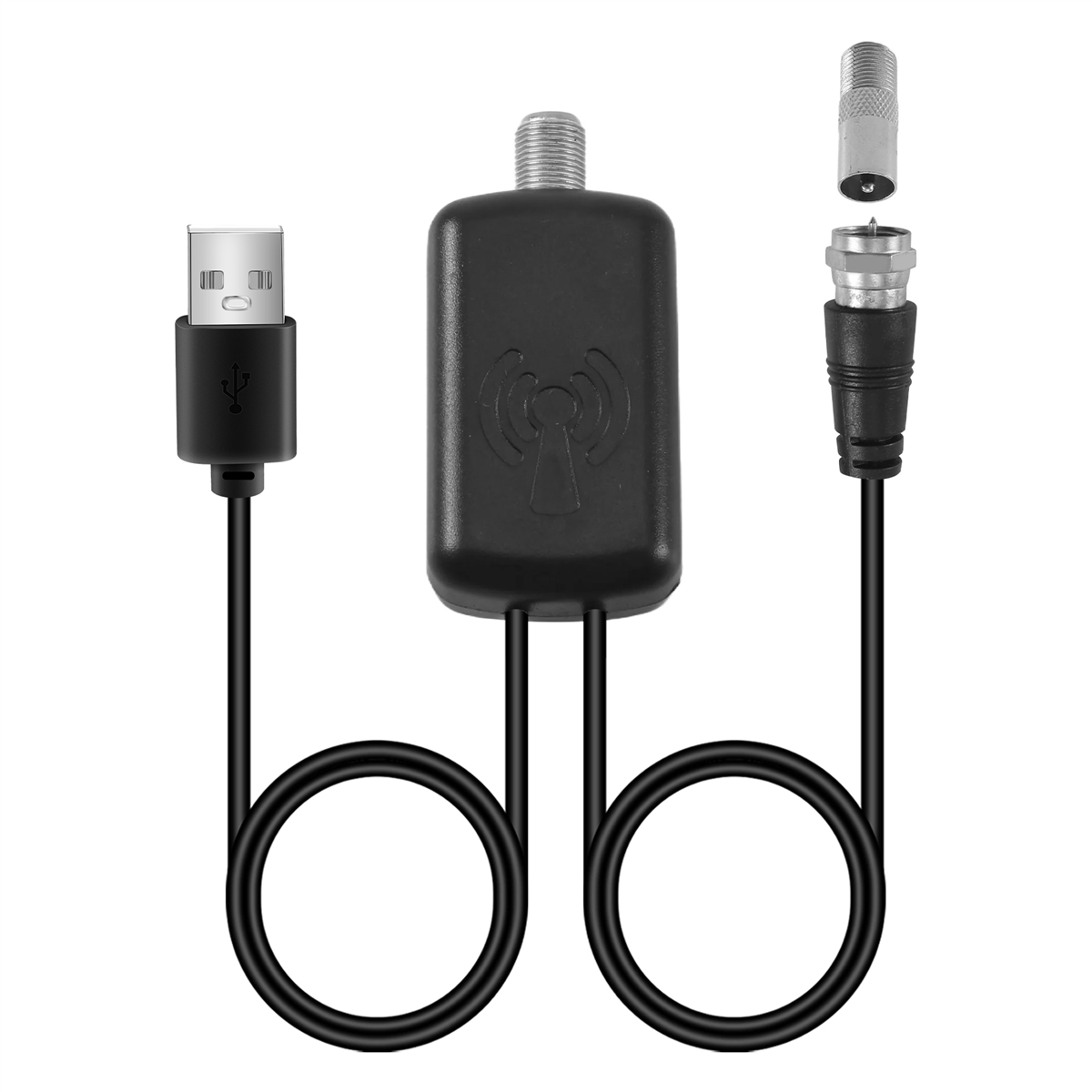 เสาอากาศทีวีดิจิตอล HD, เสาอากาศทีวีขยายช่วง 50 ไมล์รองรับ 4K 1080P, เสาอากาศ HDTV ดิจิตอลในร่มพร้อมเครื่องขยายเสียงอันทรงพลัง