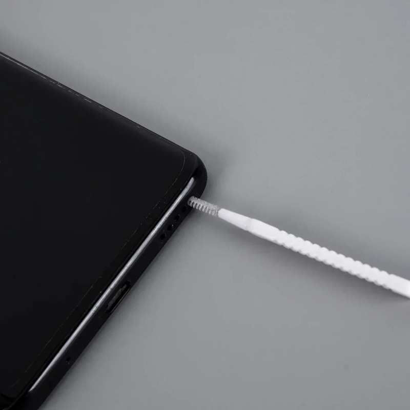 Porta de carregamento para telefone celular, plugue de poeira com escova de limpeza, iPhone 15, 14, 13, 12 Pro Max, Plus, Samsung, Xiaomi, IOS, Tipo C Cleaner Set