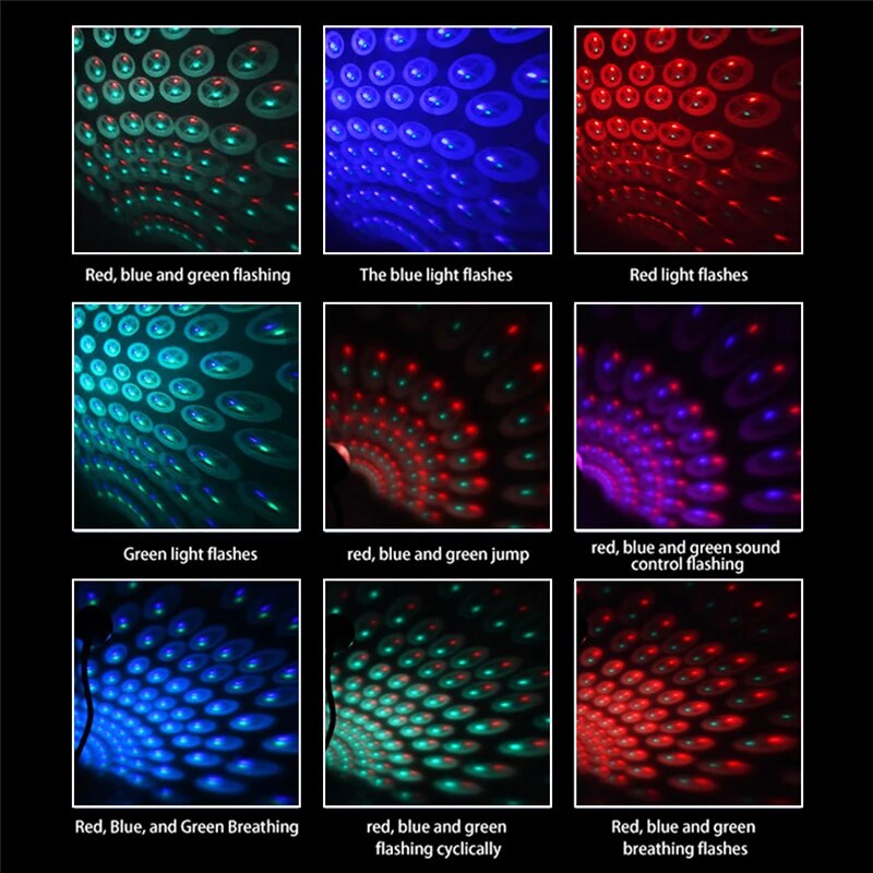 Voice Control Romantic LED Starry Sky Night Light 5V USB Powered Galaxy Star Projector Lamp for Car Roof Kids Room Decor Lights