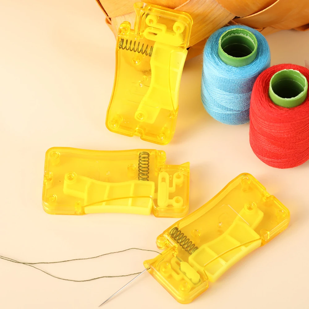 ที่สนเข็มอัตโนมัติ Quick เข็ม Threader เครื่องมือ Self-Thread Guide เย็บเข็มอุปกรณ์สําหรับ DIY อุปกรณ์เย็บผ้าเครื่องมือ