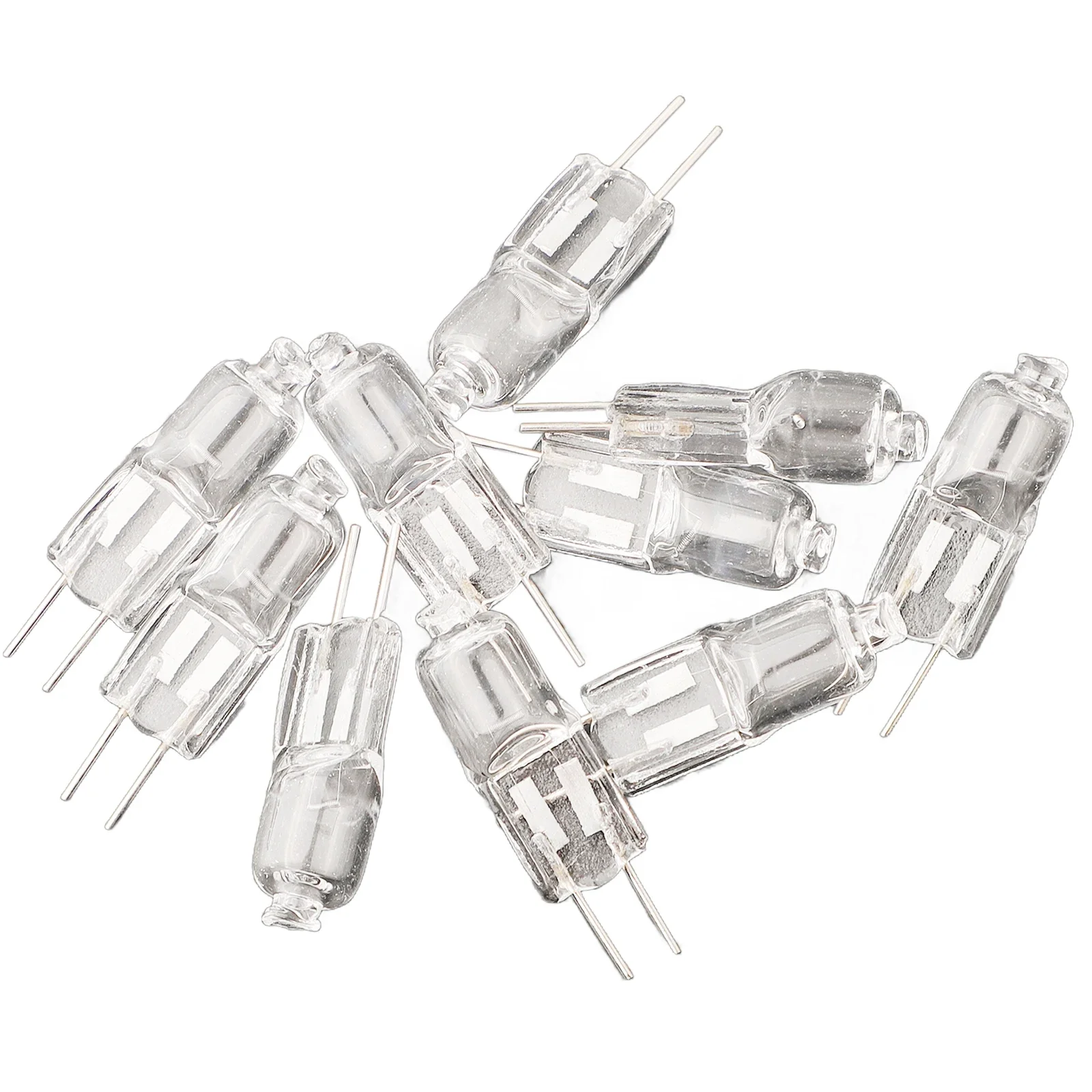 10PCS Halogen Lamps Bulb G4 12V 2Pin Light Bulb 5W 10W 20W 30W 50W Halogen Beads Replacement Garden Pool Equipment