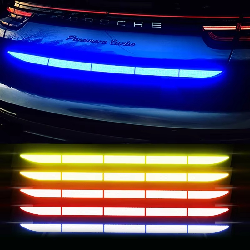 Светоотражающие наклейки для автомобиля, отражатель заднего багажника, предупреждающий знак безопасности вождения автомобиля, водонепроницаемая наклейка для кузова автомобиля, внешние аксессуары