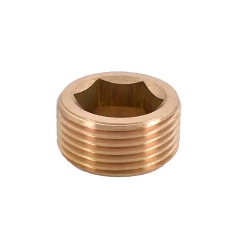 Cobre 1/8 "1/4" 3/8 "1/2" 3/4 "1" rosca macho/rosca hembra tubo de latón cabeza hexagonal extremo tapa enchufe montaje acoplador adaptador de conector