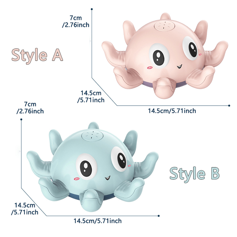 Neue Baby Bad Spielzeug Spray Wasser Dusche Baden Elektrische Octopus Automatische Sensing Spritzen Wasser mit LED Licht Badewanne Spielzeug Kinder